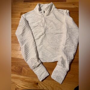 BuffBunny White Textured Quilted Pullover